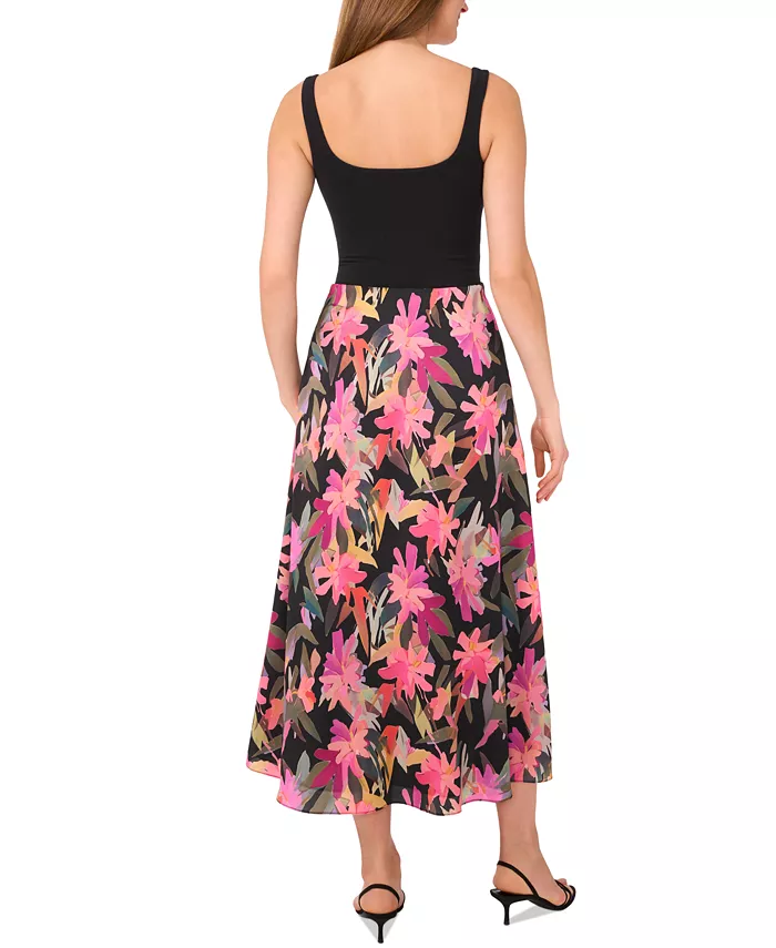 Vince Camuto Women's Floral Bias Midi Slip Skirt Women's Fashion Shoes & Accessories