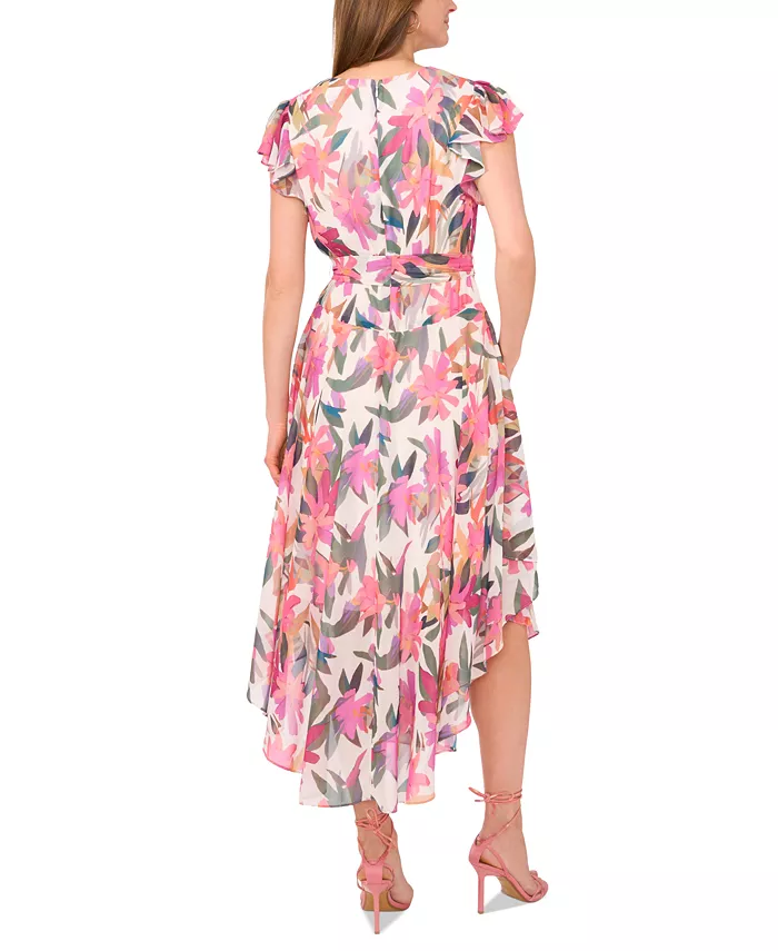 Vince Camuto Women's Floral-Print A-Line Dress Women's Fashion Shoes & Accessories