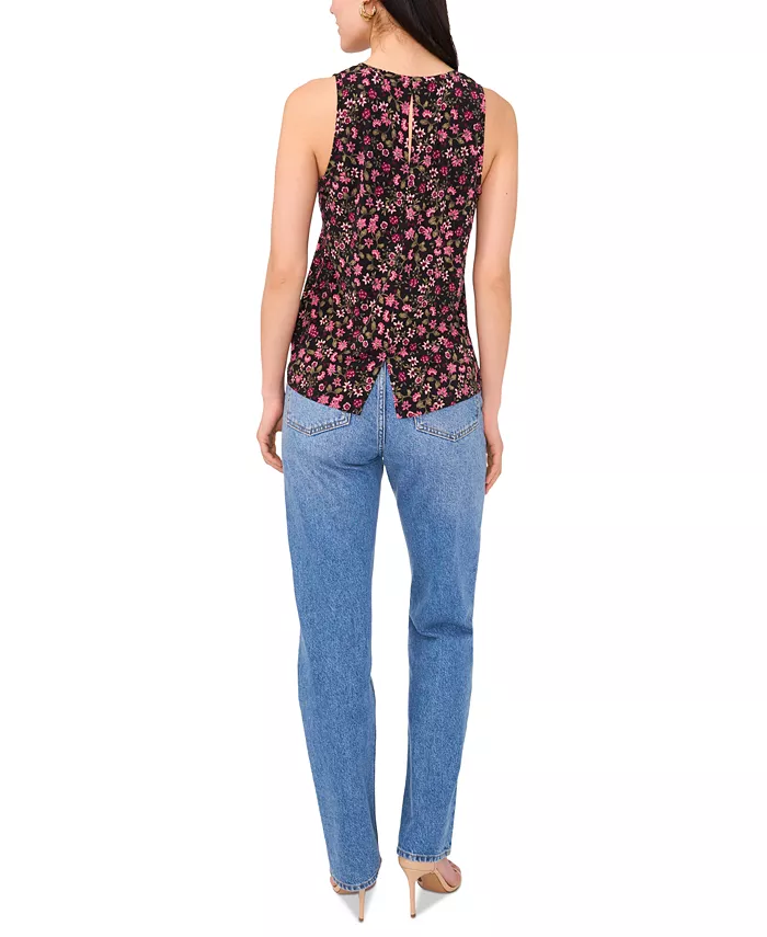 Vince Camuto Women's Printed Keyhole-Back Tank Top Women's Fashion Shoes & Accessories