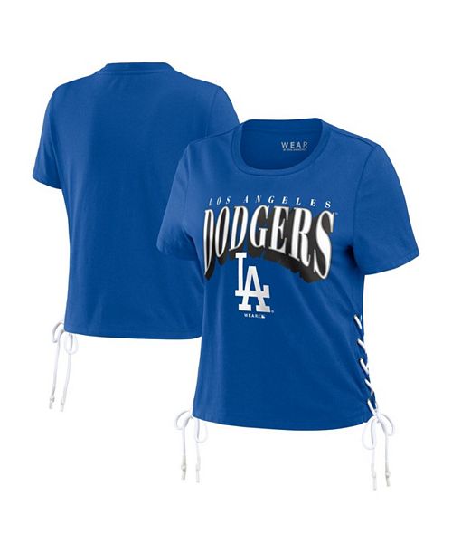 WEAR by Erin Andrews Women's Royal Los Angeles Dodgers Side Lace-Up Cropped T-shirt Sports Fan Shop WEAR by Erin Andrews Women's Royal Los Angeles Dodgers Side Lace-Up Cropped T-shirt Sports Fan Shop