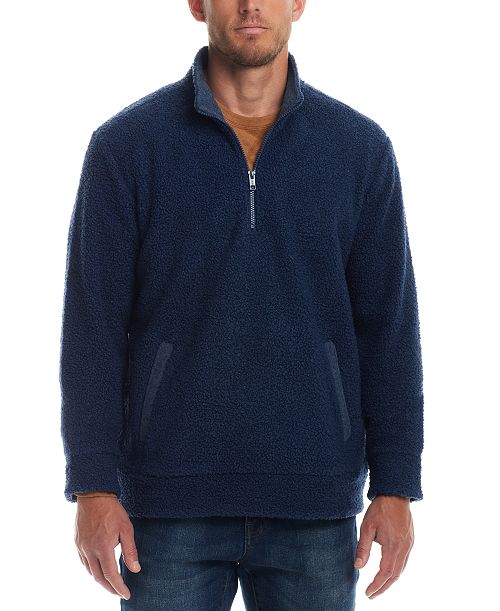 Weatherproof Vintage Men's Teddy Quarter Zip Long Sleeve Sweater Men's Fashion & Accessories