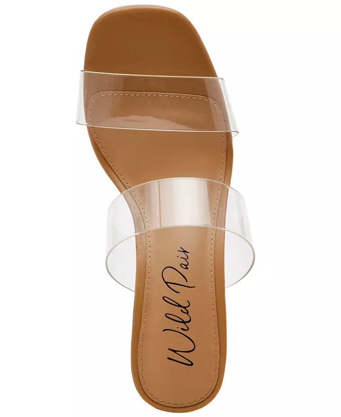 Wild Pair Zandria Two-Piece Clear Vinyl Dress Sandals Created For Macy's Women's Fashion Shoes & Accessories