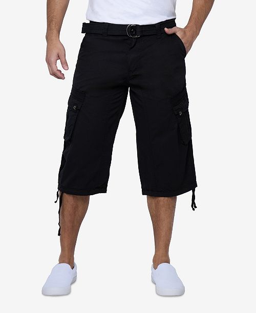 X-Ray Men's Belted Capri Cargo Shorts Men's Fashion & Accessories