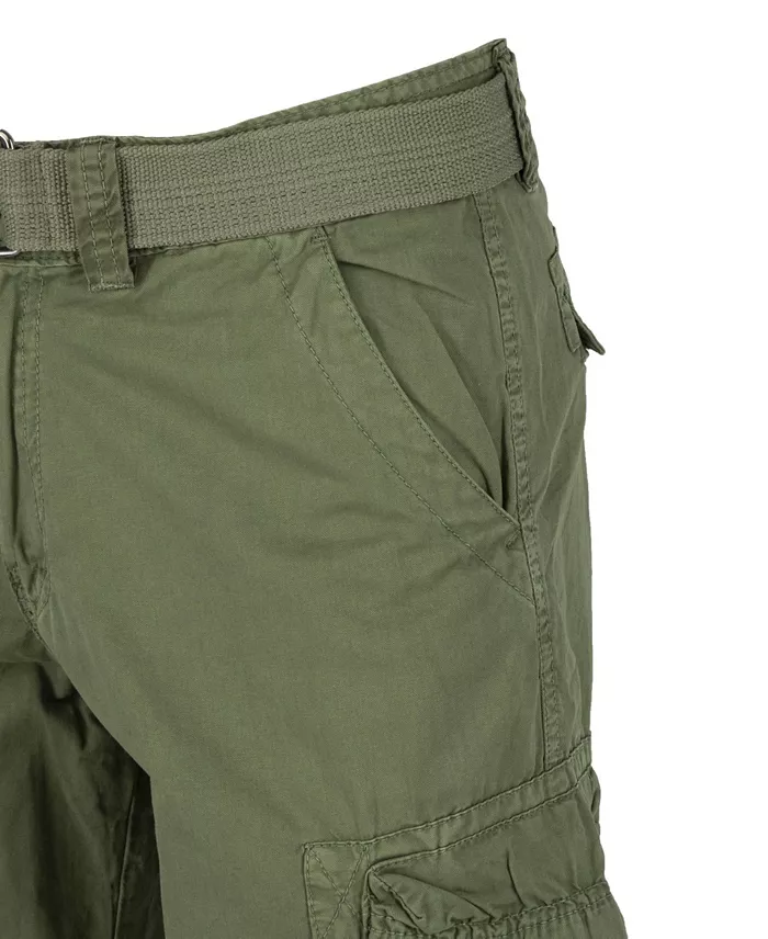X-Ray Men's Belted Double Pocket Cargo Shorts Men's Fashion & Accessories