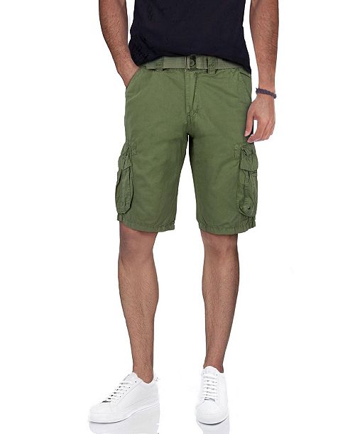 X-Ray Men's Belted Double Pocket Cargo Shorts Men's Fashion & Accessories